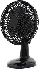 SOHLER 6-Inch Clip Convertible Table-Top & Clip Fan Two Quiet Speeds Black