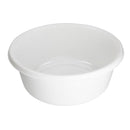 Round plastic wash basin 9.75 in pearl white