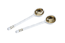 White and Gold Ceramic Salad Server Set
