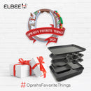 Elbee Home 8 Piece Baking Pan Set, Patented Space Saving Self Storage Design, Nonstick Carbon Steel Bakeware Set