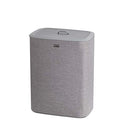 Joseph Joseph Total 90-liter laundry hamper in grey with two removable bags and lid, shown on a white background.