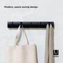 Umbra Flip 5 Hook Wall Mounted Coat Rack, Black