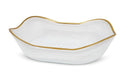 White Alabaster with Gold Rim