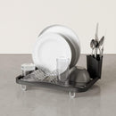 Umbra 330065-744 Sinkin Drying Rack – Dish Drainer Caddy with Removable Cutlery Holder Fits in Sink or on Counter top, Medium, Black/Nickel