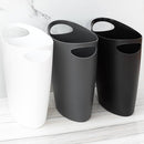 Superio Slim Bathroom Trash Can 2 Gallon Black Plastic Small Compact Waste Basket for Bedroom, Dorm, Under Office Desk Dustbin