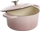 3-Quart Enameled Cast Iron Dutch Oven – Blush Pink opened