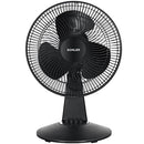 SOHLER Table Fan 12-Inch Oscillating 3-Speeds Table Fan Small Portable Electric Plug-In Desk Fan Black