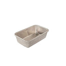 Nordic Ware natural aluminum loaf pan with a prism grid interior design, shown on a white background.