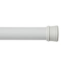 Kenney KN609L/1 Twist & Fit No Tools Spring Tension Standard Shower Curtain Rod with Non-Slip, Non-Scratch Ends, 42-72" Adjustable Length, Easy Install, White, 1" Diameter Rust Resistant Steel Tube