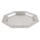 Nickel plated round tray, shown on a white background.