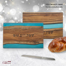 Acacia Challa Board With Blue Resin River