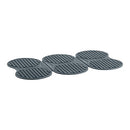 Gray silicone foldable drying mat by Trudeau with six slots, designed for drying large wine glasses, shown on a white background.