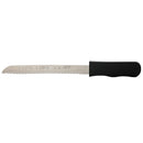 Art Judaica wooden challah board with engraved Hebrew and a serrated bread knife.