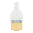 Mud Pie Large Glass and Gold Vase