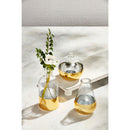 Mud Pie Large Glass and Gold Vase