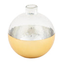 Mud Pie Small Glass and Gold Vase