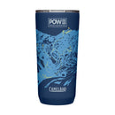 CamelBak Horizon 20oz insulated stainless steel tumbler with Protect Our Winters mountain-themed design on a white background.