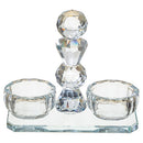Crystal Salt and Pepper Stand with Crystal Chips