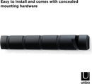 Umbra Flip 5 Hook Wall Mounted Coat Rack, Black