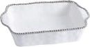 Rectangular silver titanium-finished Pampa Bay baking dish with sleek edges, shown on a white background.