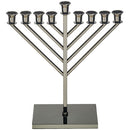 Metal Chabad Menorah 36cm - Blackened Nickel Finish
