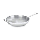 Cuisinart 14-inch stainless steel skillet with long handle and side helper handle, shown on a white background.