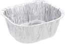 Yukon Glory Disposable Aluminum Foil Drip Pans, showing their crinkled sides and smooth interiors, ready for use.