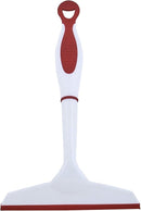 White squeegee with red rubber blade and red accent on handle, shown on a white background.