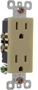 duplex receptacle plate shown upright on a white background.