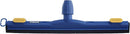 Superio 18" blue floor squeegee with a 48" metal handle displayed on a white background, designed for wiping and drying floors efficiently.