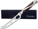  5-inch cheese and tomato knife with a perforated stainless steel blade and fork tip, shown on a white background.
