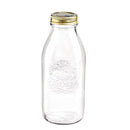 Bormioli Rocco Quattro Stagioni Preserving 1L Round Clear Glass Jug, Flasche 1.0 Liter, Transparent