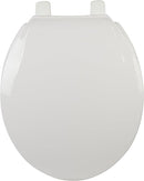 Bath Bliss Deluxe Plastic Round Toilet Seat in White