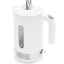 White OVENTE 1.8L electric kettle with ProntoFill lid and water level window, shown on a white background.