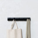 Umbra Flip 5 Hook Wall Mounted Coat Rack, Black