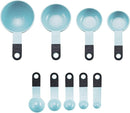 9pc blue measuring cups and spoons