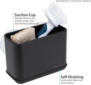  suction sink caddy attached to a smooth surface on a white background.