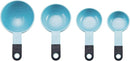 4 pieces of blue measuring cups