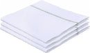 Three white microfiber Superio mopping towels measuring 18"x24", folded and stacked on a white background.