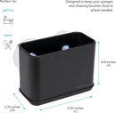  suction sink caddy attached to a smooth surface on a white background.