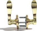 Ultra Hardware 44350 polished brass hall and closet door knob set shown against a white background.
