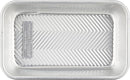 Nordic Ware natural aluminum loaf pan with a prism grid interior design, shown on a white background.