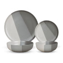 Godinger Piermont Stoneware 16 Pc Dinnerware Set Grey