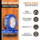 STIX-ON Painter’s Tape – 2 inch/ 1.88 inch x 60 yds Masking Tape Rolls – Paint Tap for Wall, Trim, Glass, Metal – Fine Line Tape for Precise Lines, Edges – Residue-Free Blue Painters Tape-Single Roll