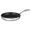 Side view of ScanPan HaptIQ 11-inch fry pan with stainless steel handle and nonstick surface