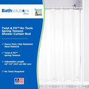 Kenney KN609L/87 Twist & Fit No Tools Spring Tension Standard Shower Curtain Rod with Non-Slip, Non-Scratch Ends, 42-72" Adjustable Length, Easy Install, Cream, 1" Diameter Rust Resistant Steel Tube