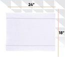 white microfiber Superio mopping towel measuring 18"x24", folded and stacked on a white background.