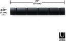 Umbra Flip 5 Hook Wall Mounted Coat Rack, Black