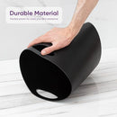 Superio Slim Bathroom Trash Can 2 Gallon Black Plastic Small Compact Waste Basket for Bedroom, Dorm, Under Office Desk Dustbin