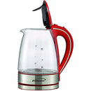 Brentwood tea kettle with lid open, showing interior and spout